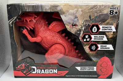 Brand New Remote Control Dragon Wired XB Red Toy With Fossil Remote Control