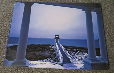 VTG New England Lighthouse Marshall Point Light Port Clyde Harbor Maine Postcard