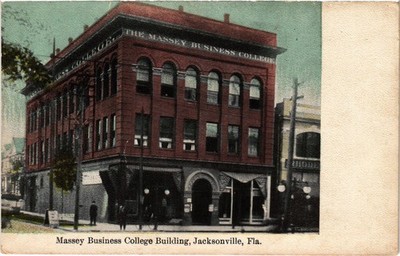 PC US, FL, JACKSONVILLE, MASSEY BUSINESS COLLEGE, Vintage Postcard (b62007)