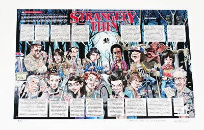 Stranger Things SDCC Exclusive Mad Print #6/20 Signed w/COA Tom Richmond 2019