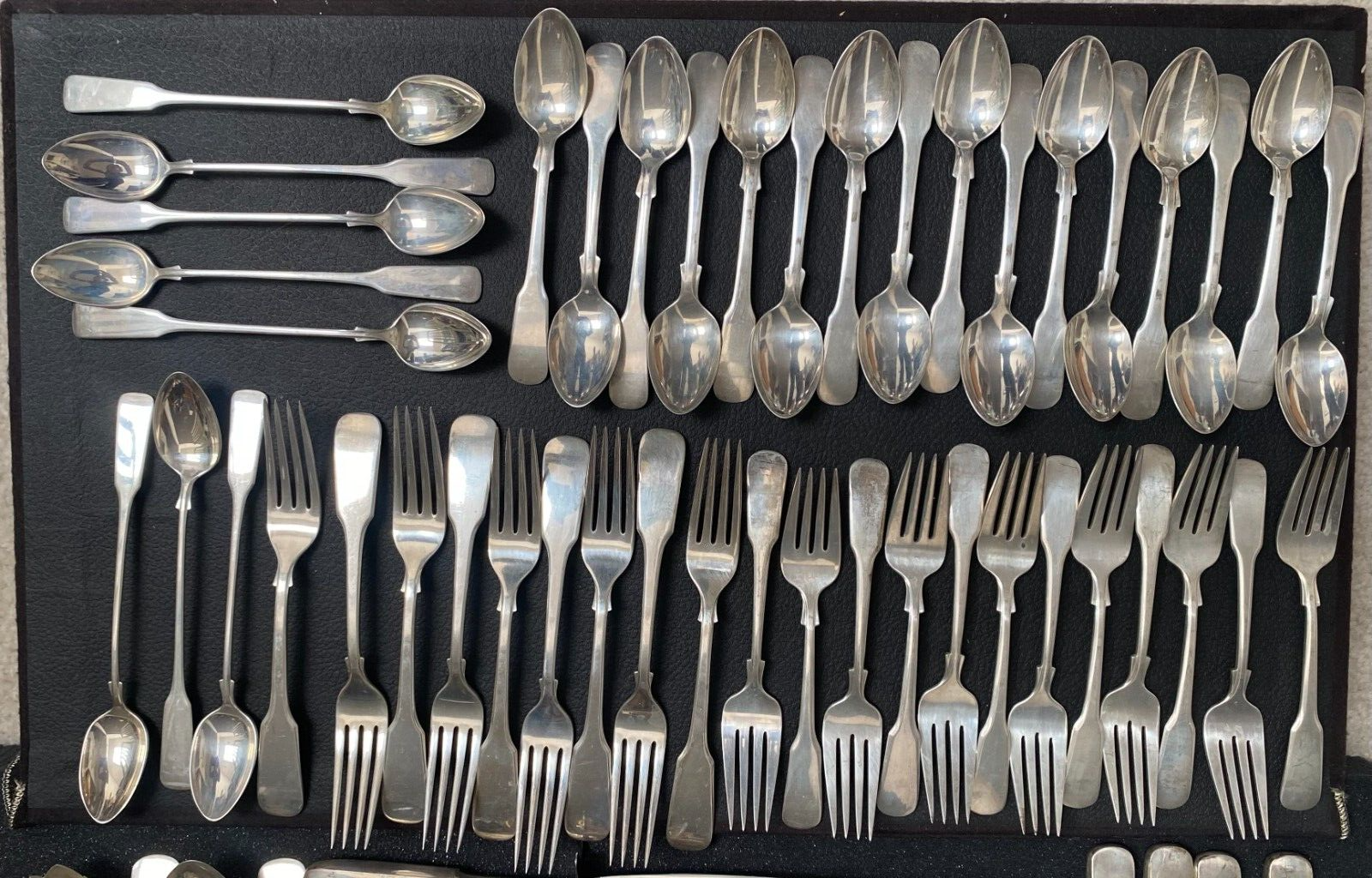 91-piece, international 1810 sterling silver flatware