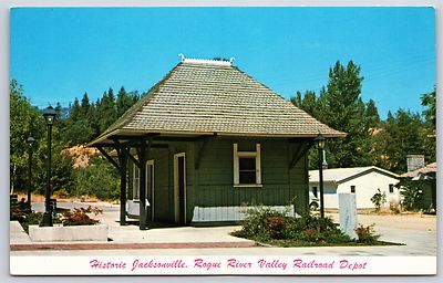 Rouge River Valley Railroad Depot Jacksonville, Florida Chrome Postcard Unused