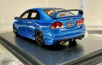 CIVIC 無限RR 1/43 1/43 Mark CIVIC MUGEN RR 2008 FD2 TYPE-R Blue with Carbon