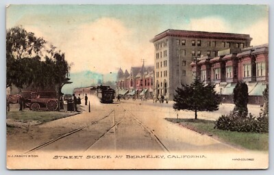 California Berkeley Street Scene Vintage Postcard POSTED 1907