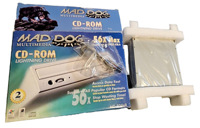 Mad Dog Multimedia CD-ROM Lightening Drive 56x Max Open Box Never Used