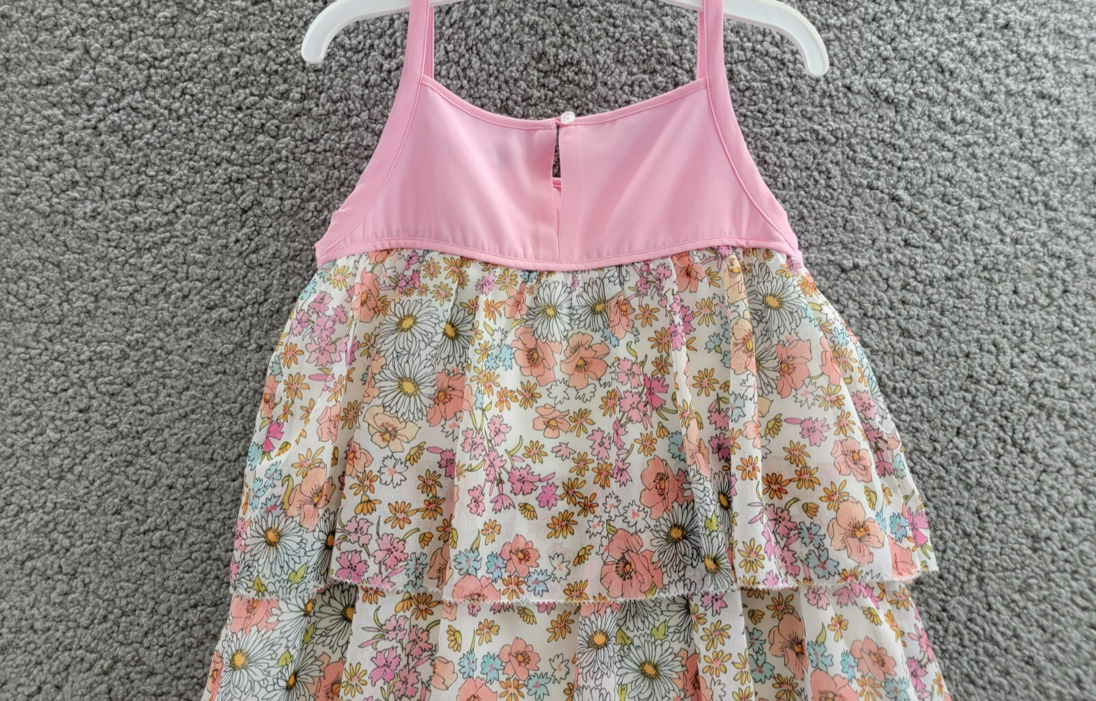 REISS Leela Jr Dress Little Girls' 5-6YPink Multi Floral Sleeveless Button Back - Picture 10 of 17