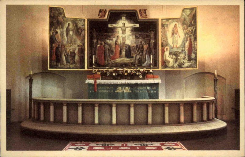 ÃNgelholm Schweden Sverige Ak ~1960/70 Kyrkan InteriÃ¶R Kirche Verlag Sagokonst