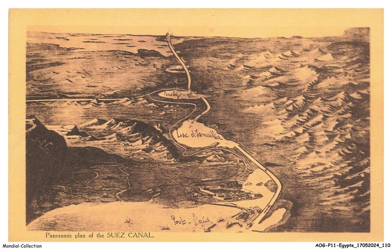 Aogp11-0803-Egypte - Panoramic Plan Of The Suez Canal