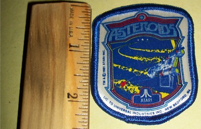 Atari Asteroids Video Game Vintage Sew On Patch 1981 UNUSED Oval FREE SHIPPING