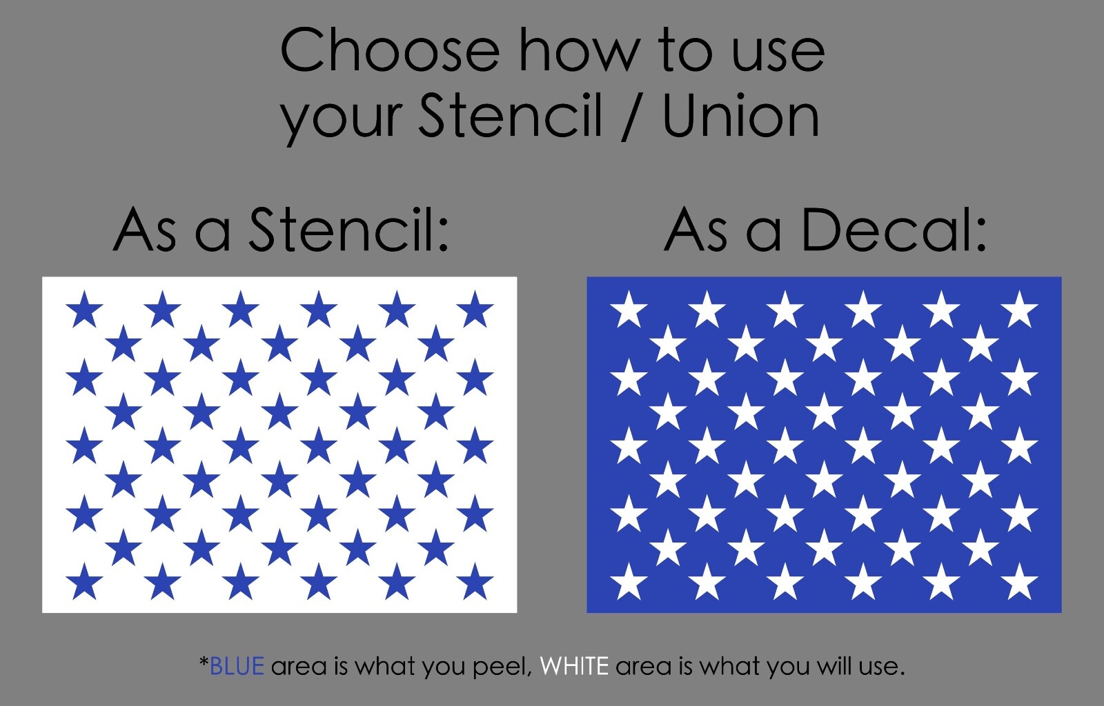 American Flag Vinyl 50 Star Union (Stencil / for Free Printable American Flag Star Stencil