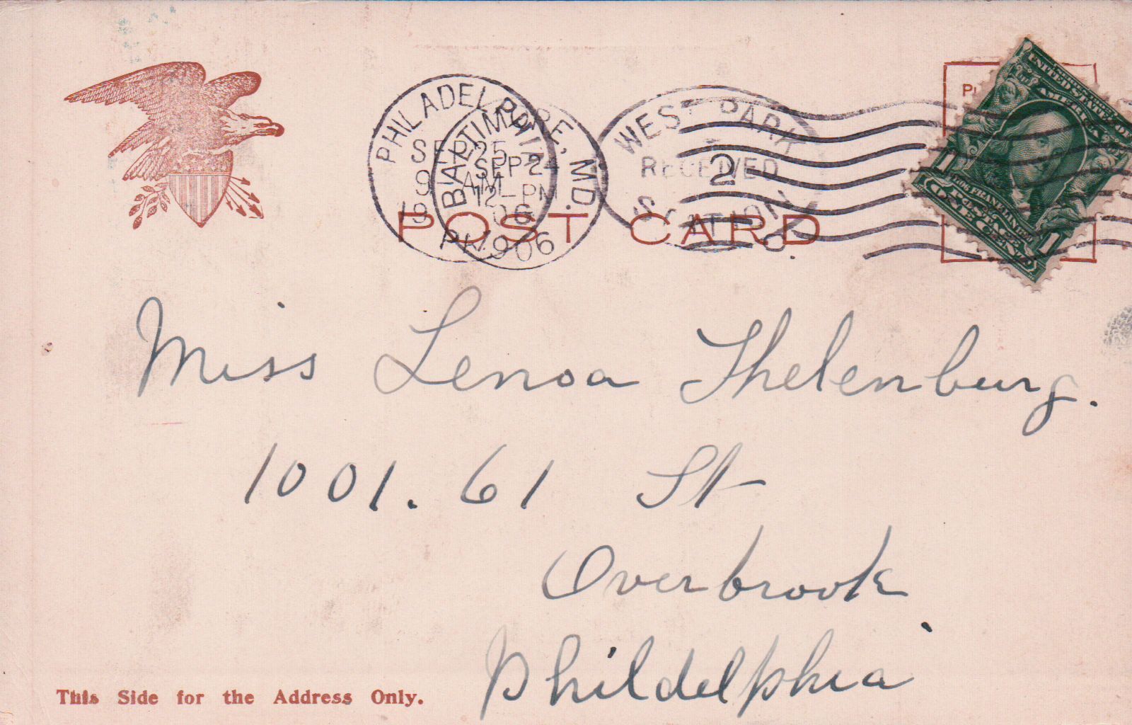 1906 UDB General Offices of the B & O Railroad, Baltimore, MD Vintage Postcard