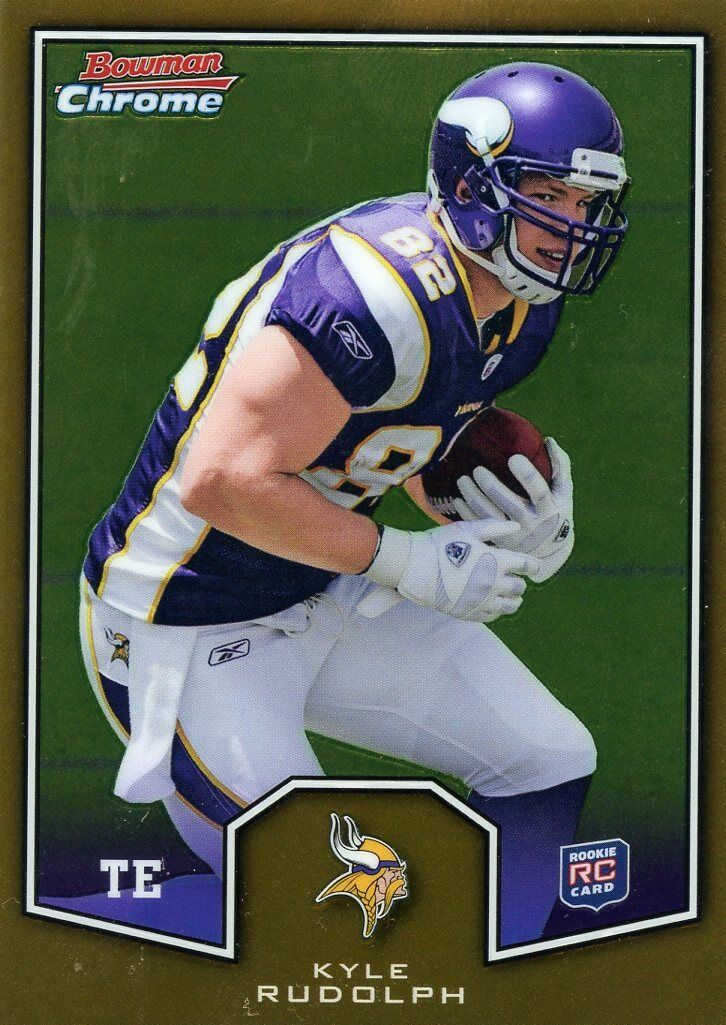 Kyle Rudolph 2011 Bowman Chrome Preview Rookie Card BCR-29 Minnesota Vikings. rookie card picture