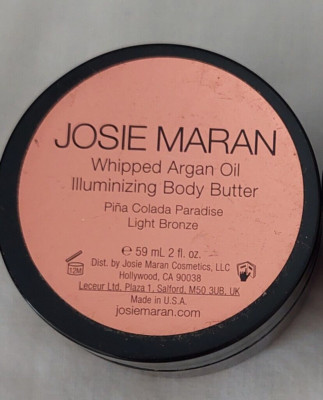 JOSIE MARAN ARGAN ILLUMINIZING BODY BUTTER PINA COLADA PARADISE LIGHT BRONZE 2oz