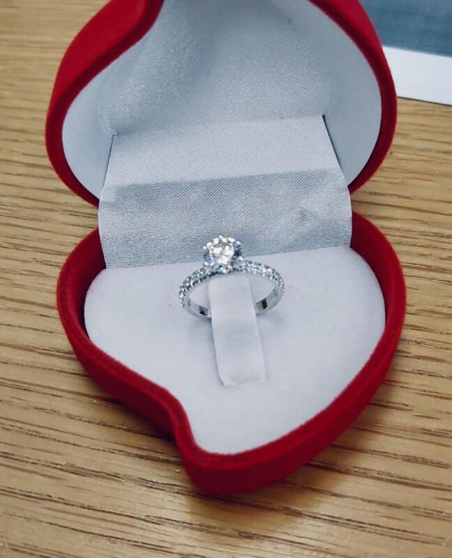 Lab Created Diamond Engagement Ring Round 1.50 Ct 14k White Gold Anniversary