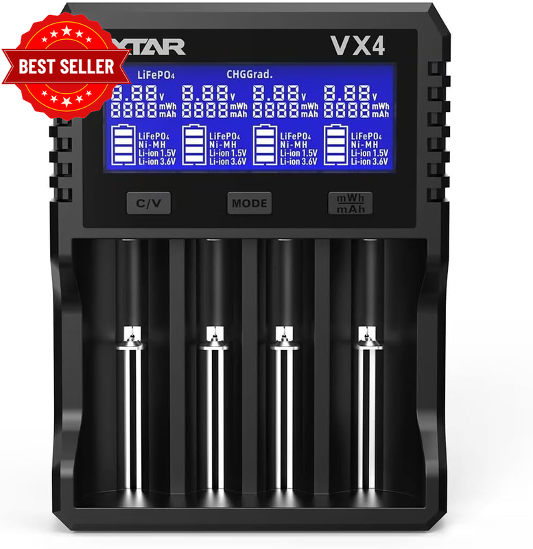 New VX4 Universal Battery Charger for 3.6/3.7V Li-Ion 1.5V Li-Ion&1.2V Ni-Mh AA
