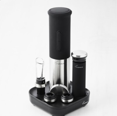 Rabbit PRO Electric Wine Opener Set, New Electric Wine Corkscrew, New
