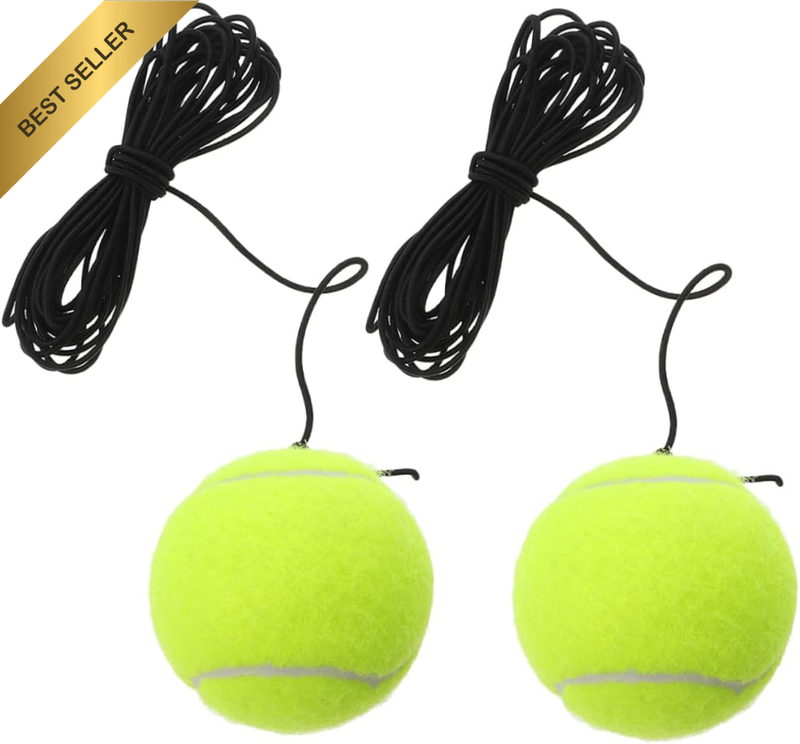 2Pcs Tennis Ball on String Trainer Practice Ball for Beginners Portable Tennis T