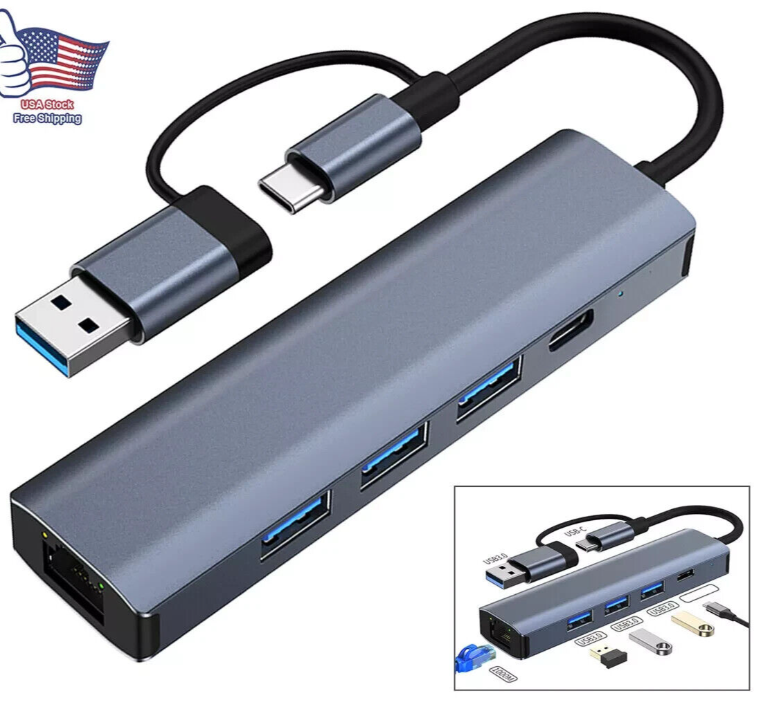 5 in 1 Type-C Hub to HDMI USB 3.0 USB C Multiport Adapter