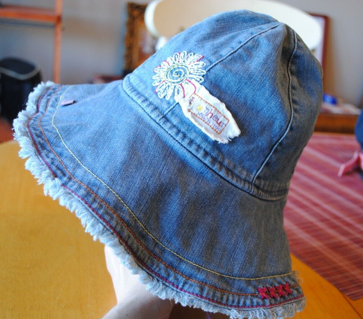 bonheur souris mini denim bucket hat