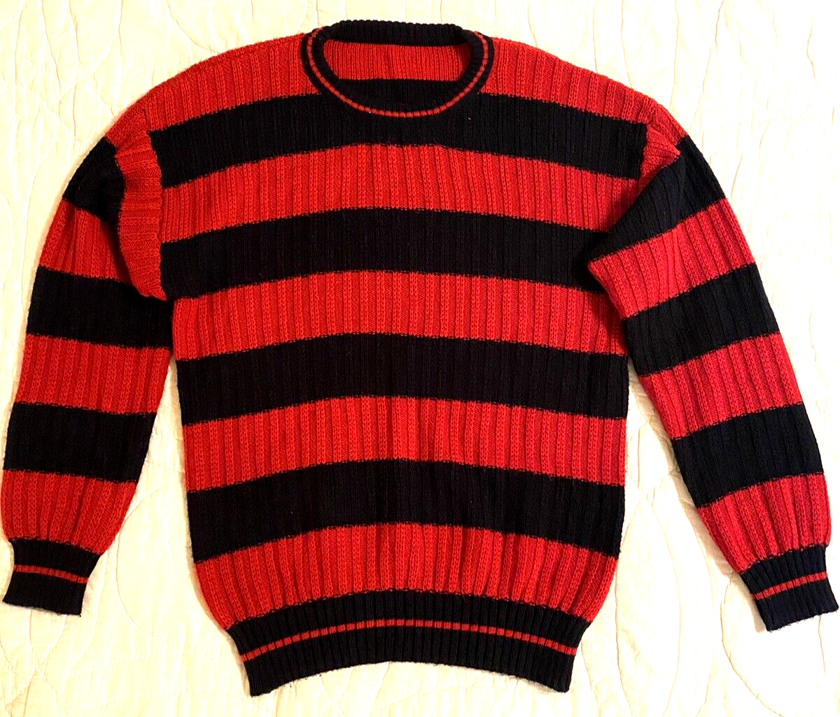 refomed GUNT KNIT SWEATER RED size２ Kurt Cobain Red and Black Striped Jumper Oversize Sweater