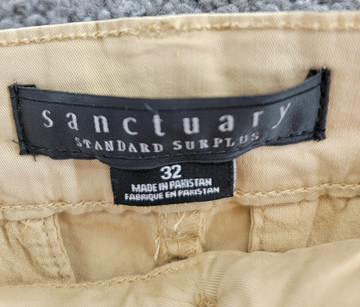 Sanctuary Rebel Cargo Pants Women's 32 True Khaki Tapered Leg Button Zip Closure - Picture 12 of 17