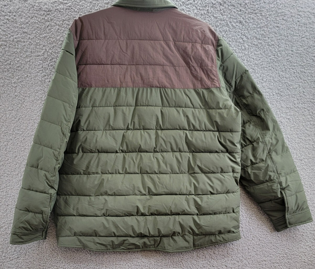 BASS OUTDOOR Colorblocked Padded Shacket Men's XL Green Snap Front Closure L/S - Picture 12 of 16