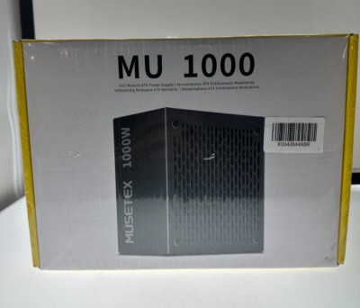 MUSETEX MU1000 Power Full Modular PC 1000W Multi Connectors Quiet Cooling Fan