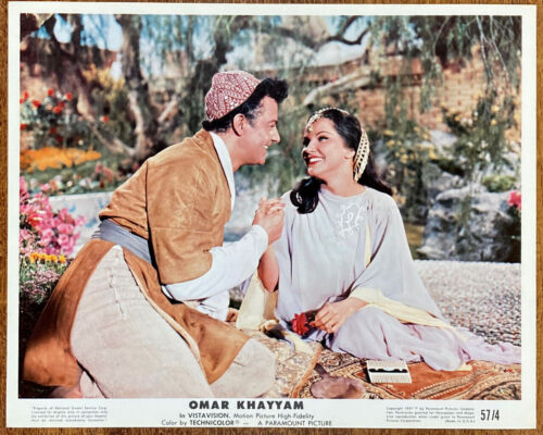 OMAR KHAYYAM Movie Color Still Photo 1957 Cornel Wilde Pretty Debra Paget Persia