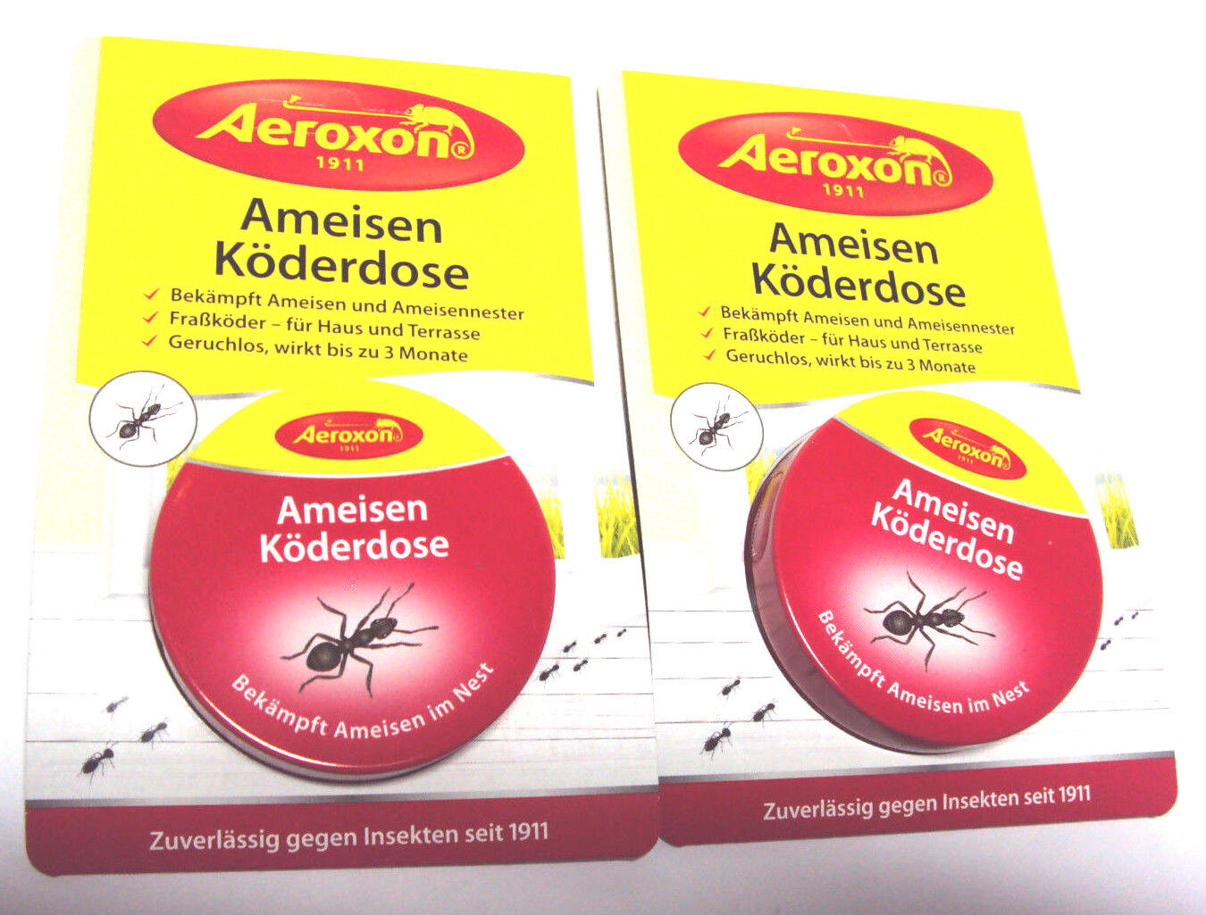 Aeroxon 2 x  Ameisenköderdose, Fraßköder geruchlos, wirkt bis zu 3 Monate.