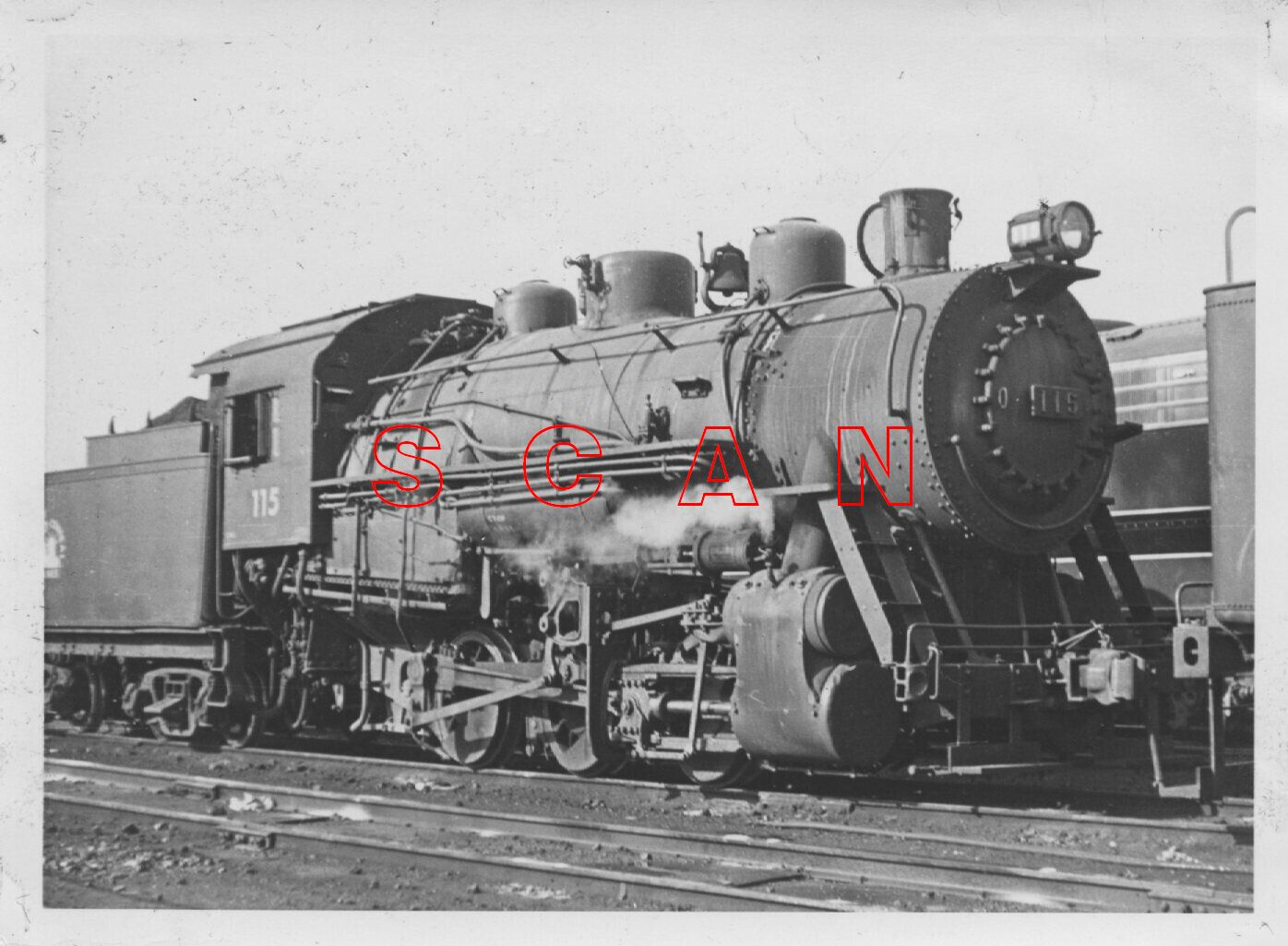 2H480 RP 1940s CNJ CENTRAL RAILROAD NEW JERSEY 060 LOCO #115 2H480 RP 1940s CNJ CENTRAL RAILROAD NEW JERSEY 060 LOCO #115