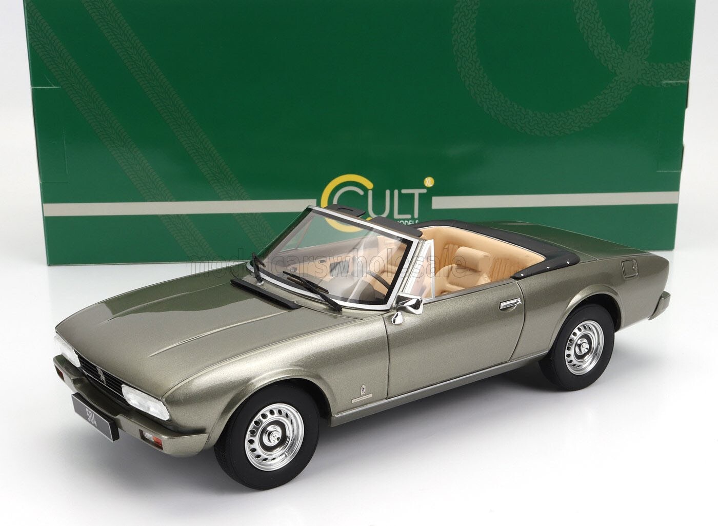 Cult Models PEUGEOT 504 CABRIOLET OPEN 1983 GREEN METALLIC 1