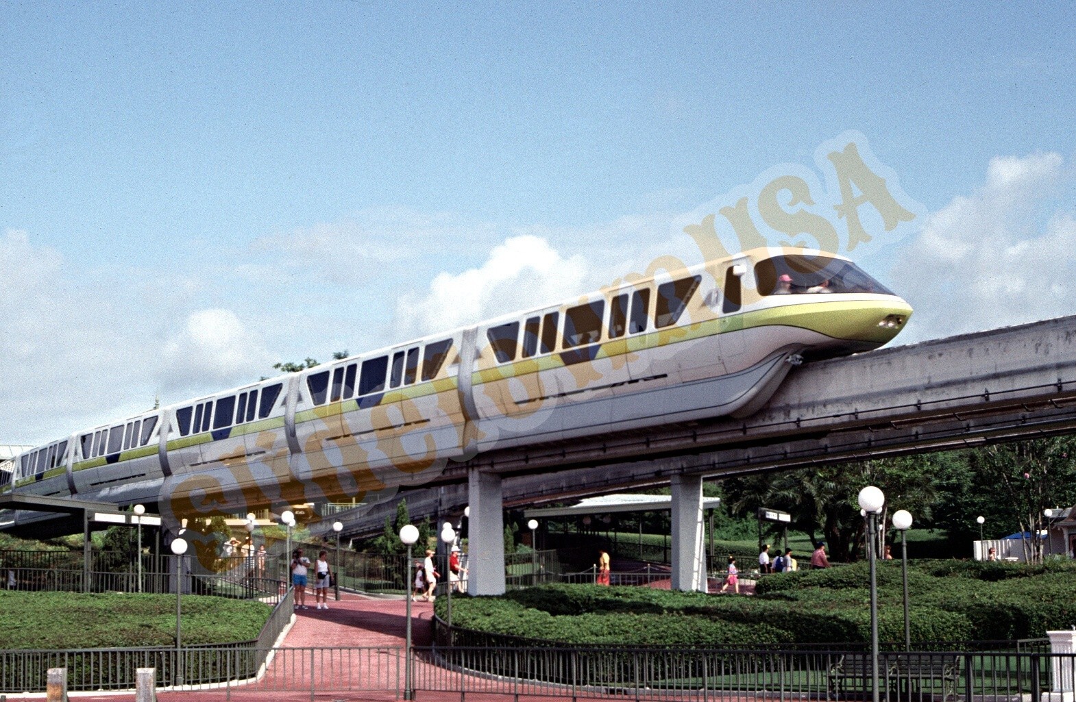 Vtg 1990 Train Slide Walt Disney World Monorail FL Y2J119 | eBay