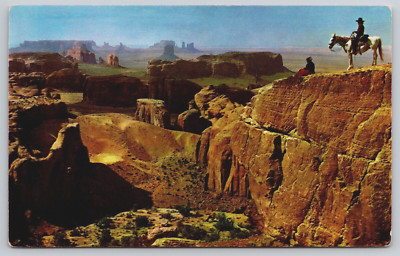 Land Without Beginning or End Monument Valley AZ Navajo Indians Vtg Postcard A15