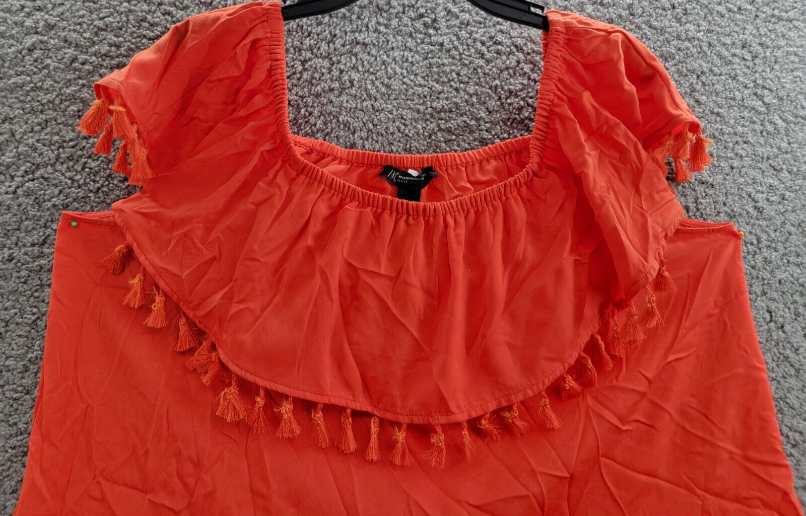 Inc International Concepts Petite Tassel-Trim Off-the-Shoulder Top Women's PXL - Picture 3 of 14