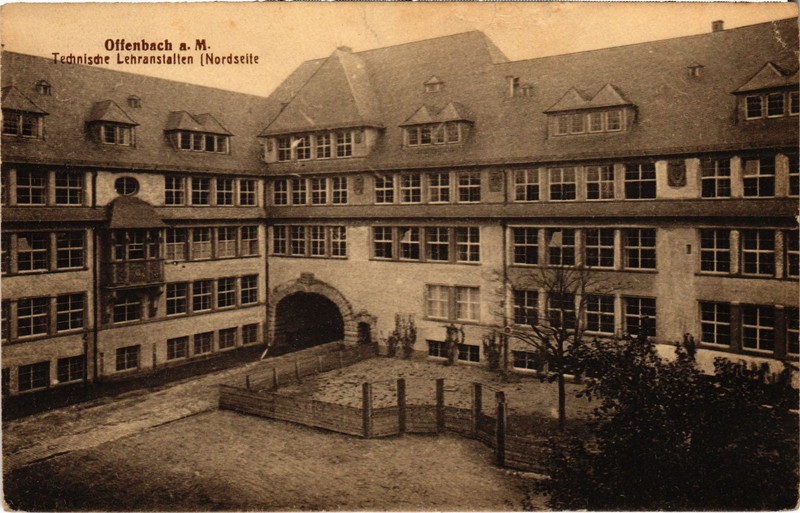 Cpa Ak Offenbach Technische Lehranstalten Germany (1368991)
