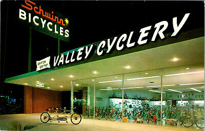 CALIFORNIA - GEORGE GARNER VALLEY CYCLERY BICYCLE - VINTAGE ADVERTISING POSTCARD