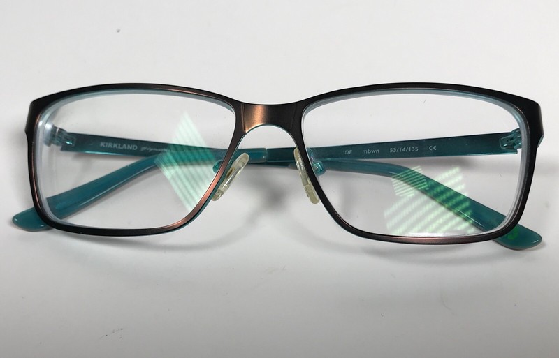 Kirkland Signature TIDE Bronze & Blue Fun Sleek Rx Glasses Frames 53 14