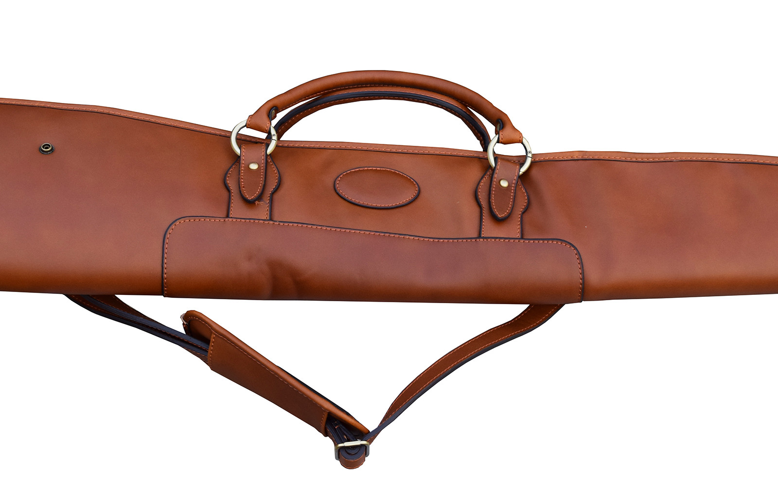 TANNED GUARDIAN LEATHER SHOTGUN SLIP, FULL LENGTH ZIP, GUN CASE, 4549