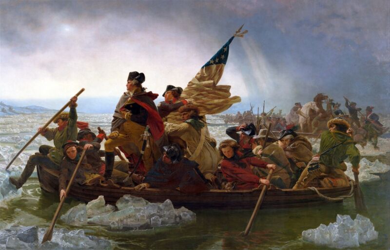 Washington Crossing The Delaware By Emanuel Leutze George Washington 12x19