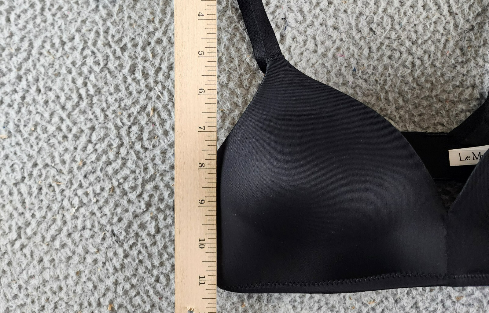 Le Mystère Sheer Seduction Wireless Bra Women's 32C Black Hook & Eye Closure - Picture 8 of 13