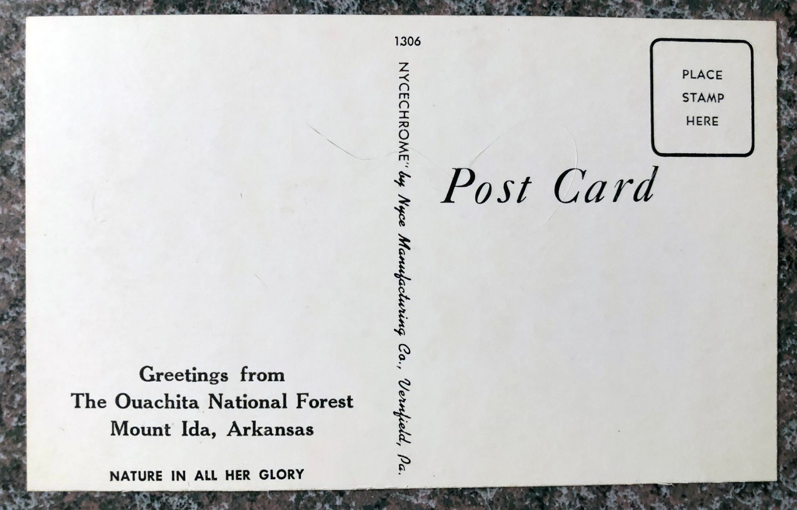 Ouachita National Forest - Mt. Ida, Arkansas - Vintage Postcard