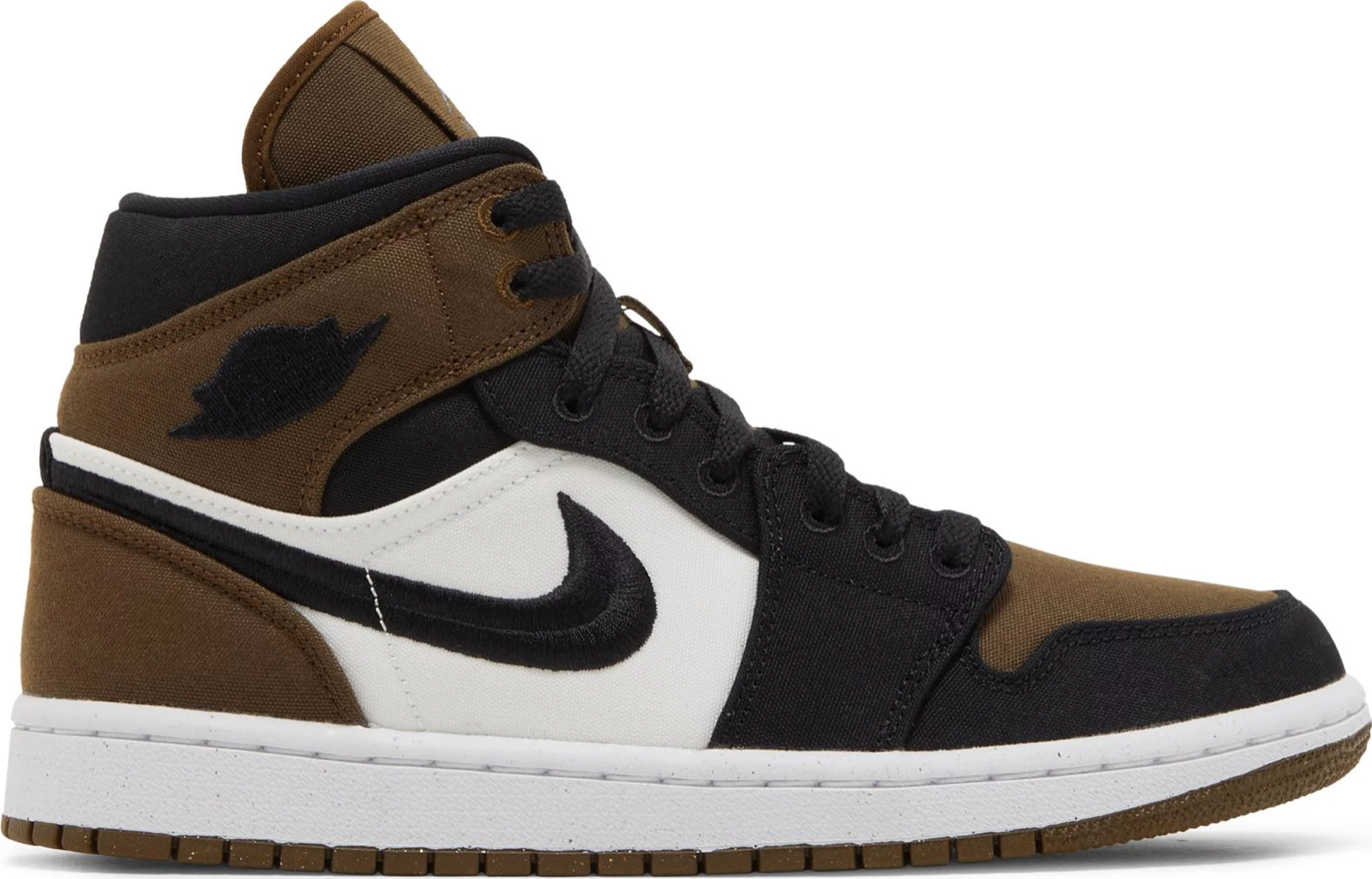 

WMNS Nike Air Jordan 1 Mid SE Olive Toe Зеленый Черный Белый DV0427-301 Женские кроссовки 5,5, Nike Air Jordan 1