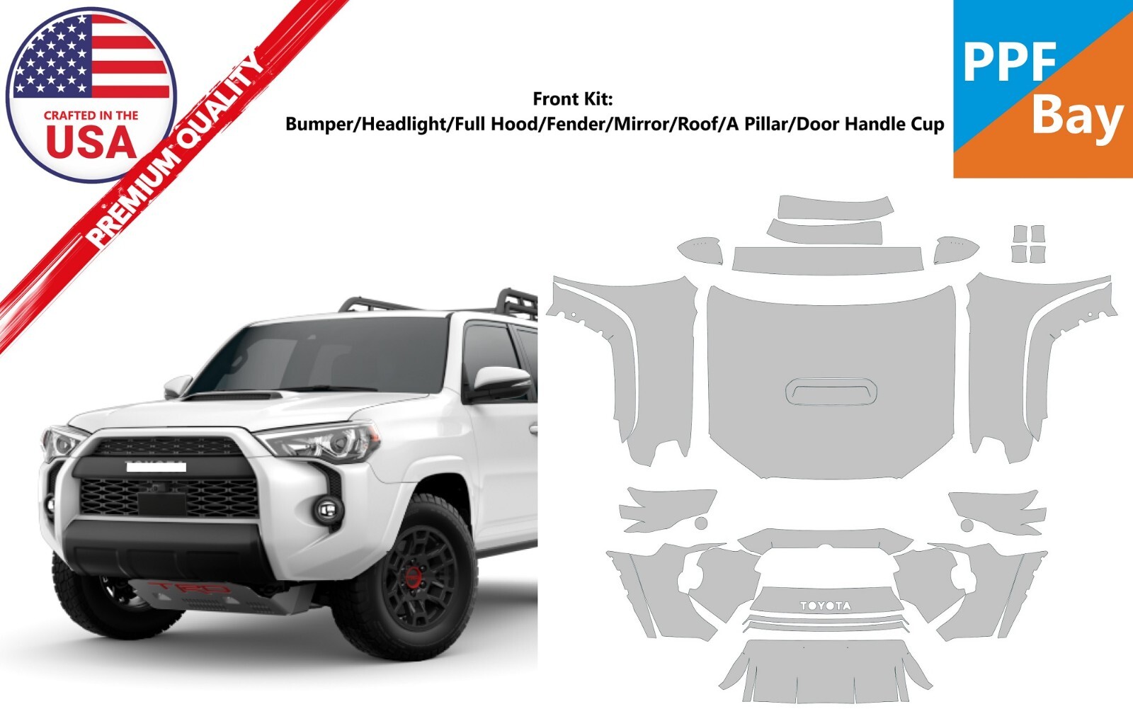 Full Hood & Fender + Mirror Kit | TOYOTA 4RUNNER TRD PRO 2020 Full Hood & Fender + Mirror Kit | TOYOTA 4RUNNER TRD PRO 2020