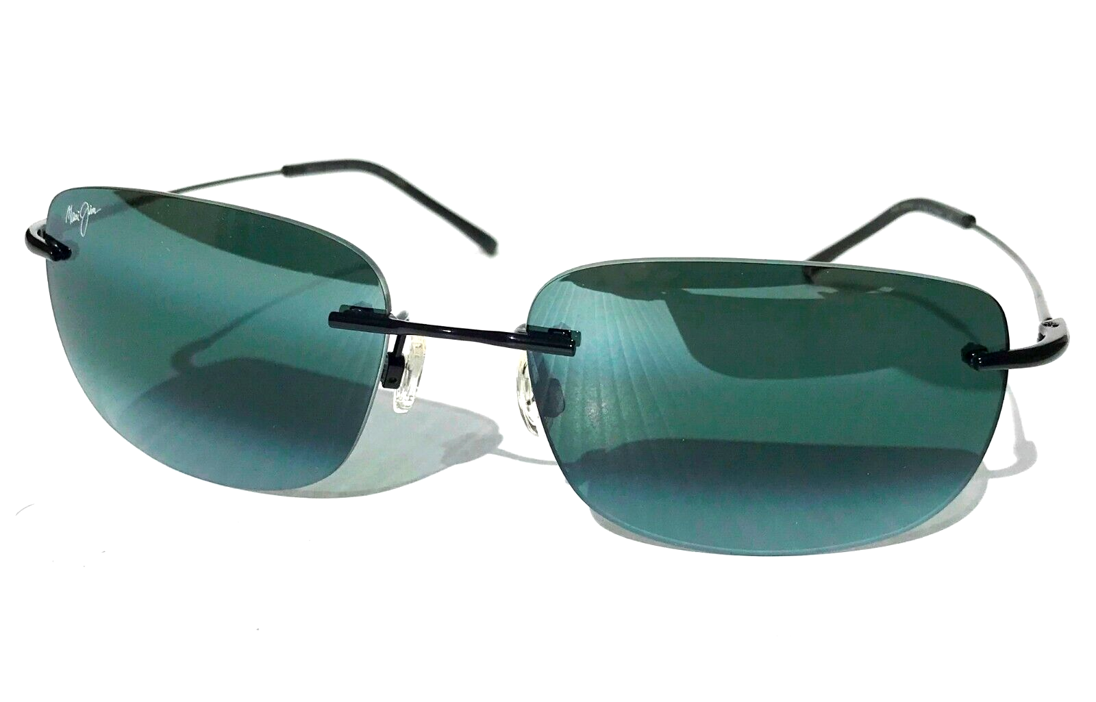 Pre-owned Maui Jim Ohai Gloss Black Polarized Neutral Grey Lens Sunglass 334-02 In Gray