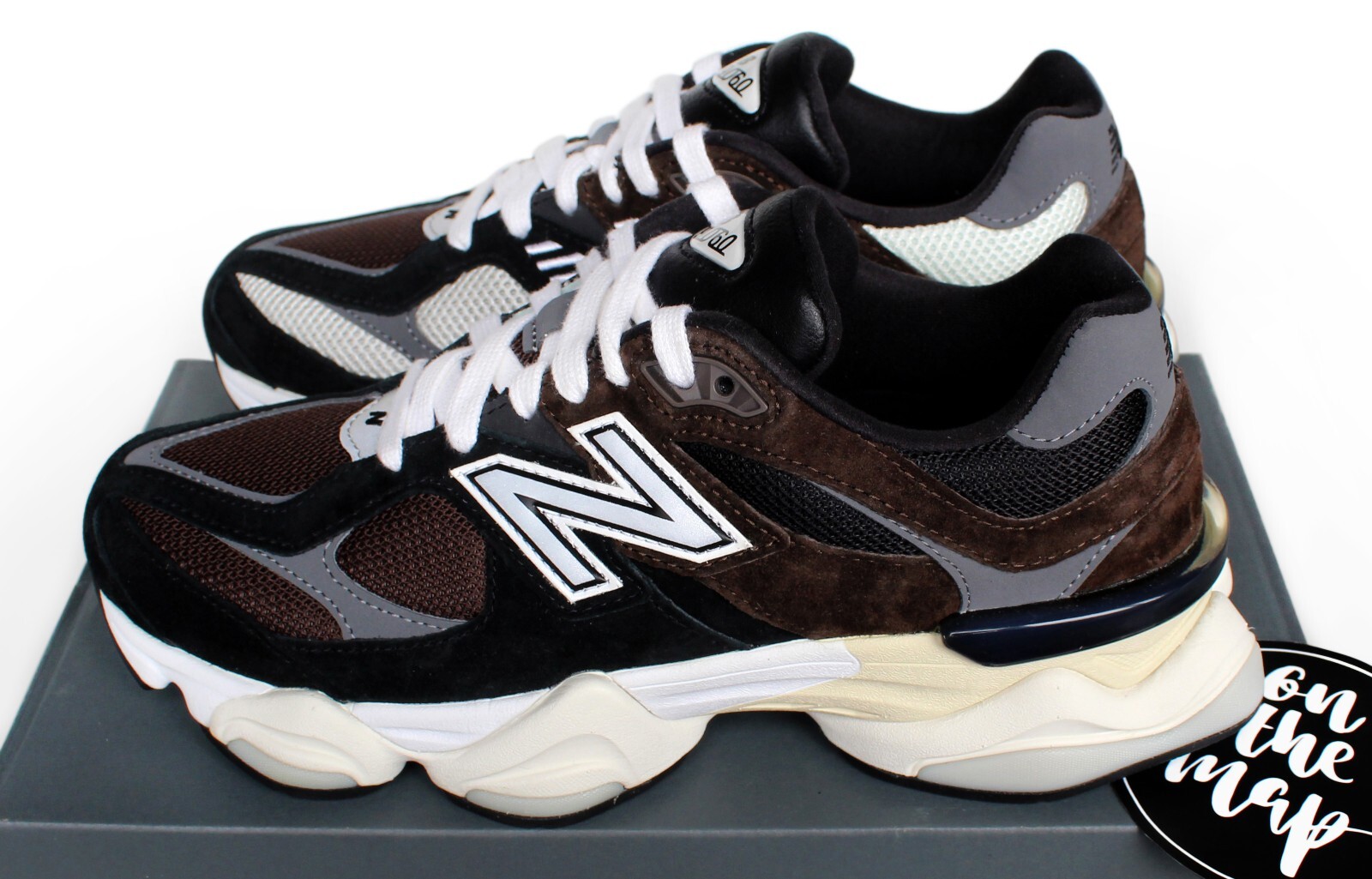 New Balance 9060 Dark Brown Black Grey Suede UK 5 7 10 11 12 New Balance 9060 Dark Brown Black Grey Suede UK 5 7 10 11 12