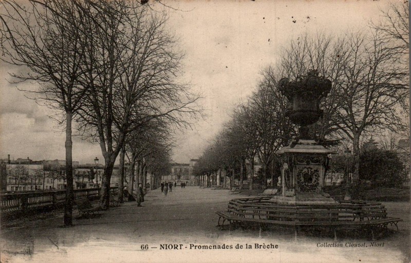 Cpa - Niort - Promenade De La BrÃ¨Che