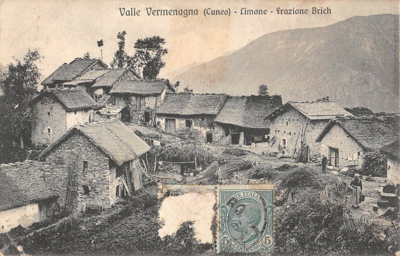 Cpa Italie Valle Vermenagna Cuneo Limone Frazione Brich 
