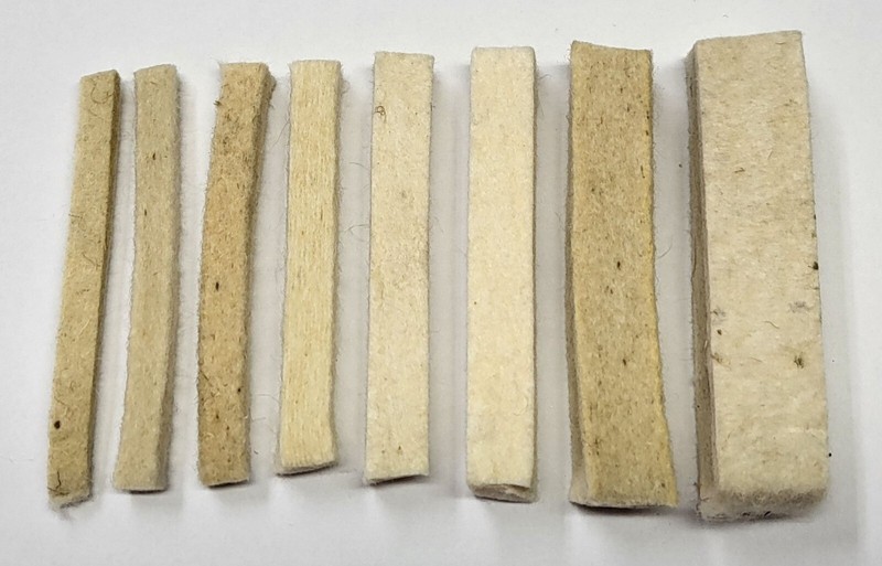 Filzstreifen Filzdichtungen 5x4/5x5/6x6/8x6,5/9x7,5/10x8,5/12x12/17x13 Din 5419