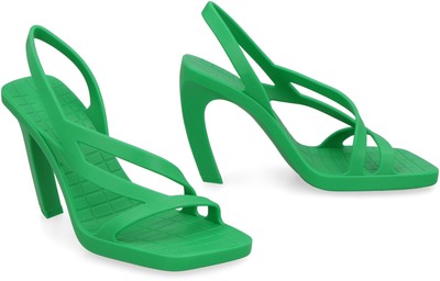 Pre-owned Bottega Veneta Jimbo Rubber Sandals In Green