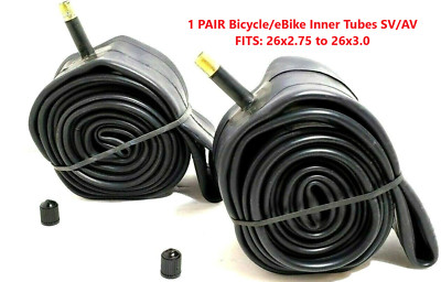 Tube Bicycle eBike Pedicab 26x2.5-26x3.0 SV AV 35mm 2 Each 1 Pair